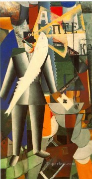 抽象的かつ装飾的 Painting - 飛行士カジミール・マレーヴィチのキュビズム抽象画